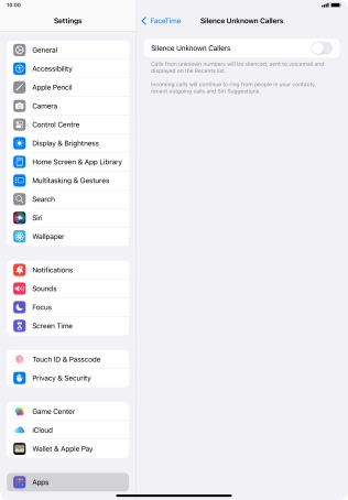 Press the indicator next to 