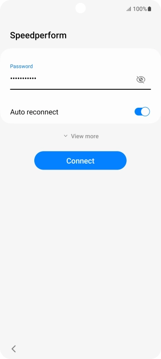 Key in the password for the Wi-Fi network and press Connect.
