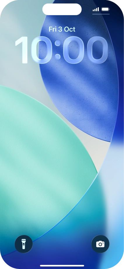 Press and hold anywhere on the lock screen.