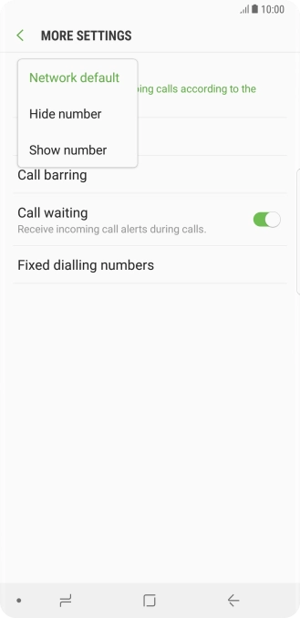 Press Show number to turn on caller identification.