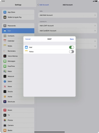 Press Save. Your email account has now been set up. To select more settings for incoming and outgoing server, proceed with the following steps.