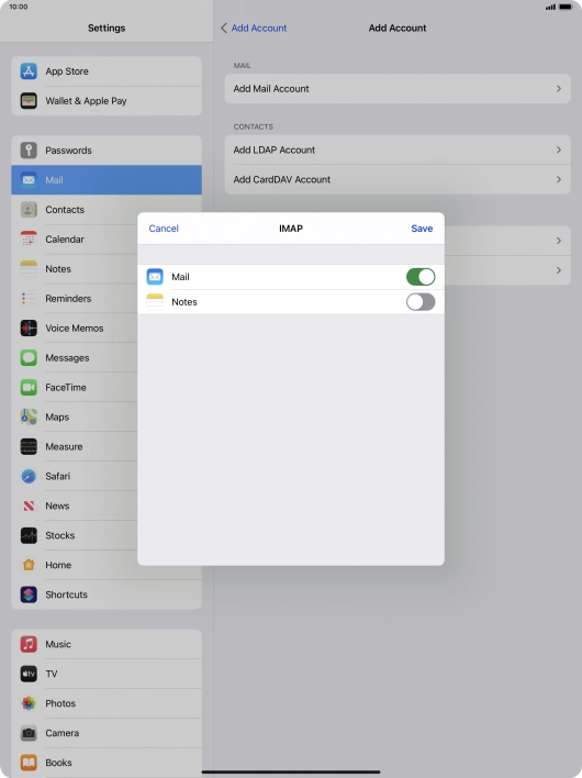 Press Save. Your email account has now been set up. To select more settings for incoming and outgoing server, proceed with the following steps.