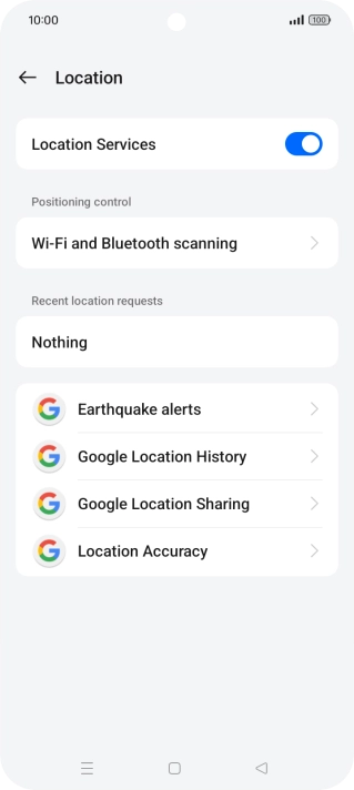 Press Location Accuracy.