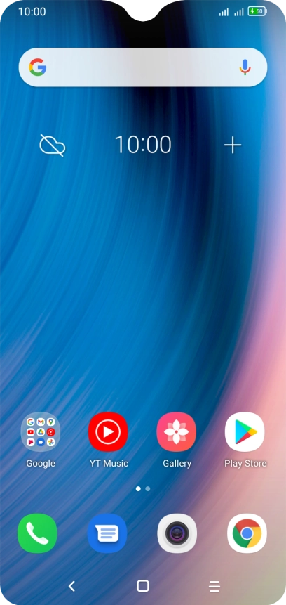 When the battery charging icon is displayed, the battery is charging.