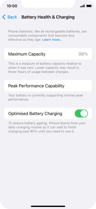 Press the indicator next to 
