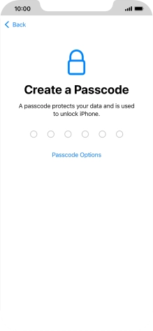 Press Passcode Options.