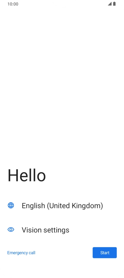 Press the field next to the language icon.