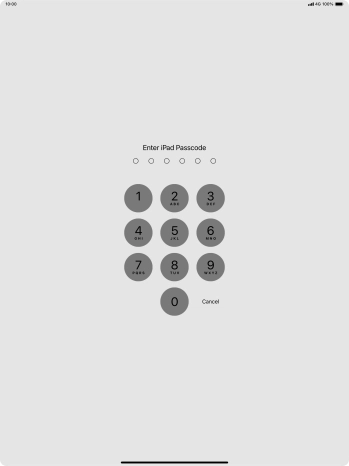 Use the lock code you created. The app is now locked.