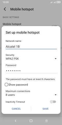 Press the drop down list next to 