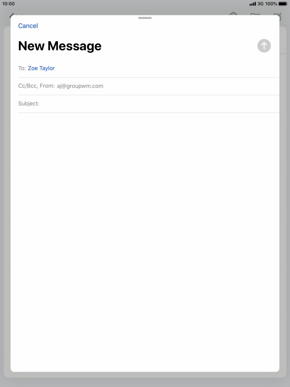 Press Subject: and key in the required subject. Press Subject: and key in the required subject.