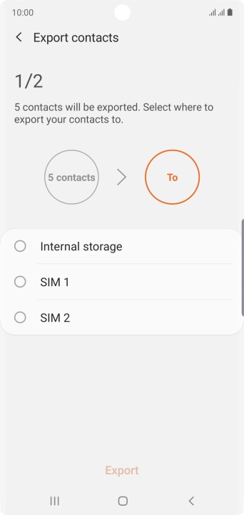 Press the name of the SIM.