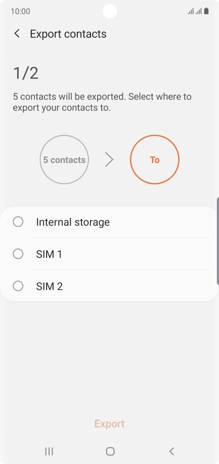 Press the name of the SIM.