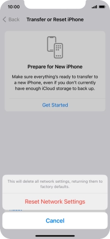Press Reset Network Settings.