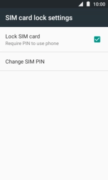 Press Lock SIM card to turn the function on or off.