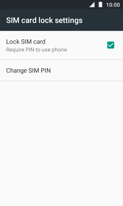 Press Lock SIM card to turn the function on or off.