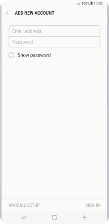 Press Email address and key in your email address.