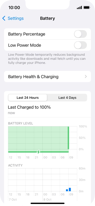 Press the indicator next to 