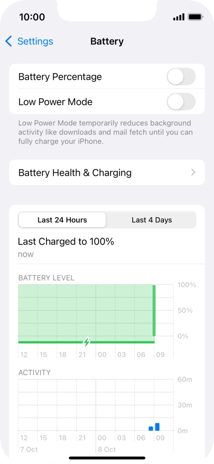 Press the indicator next to 
