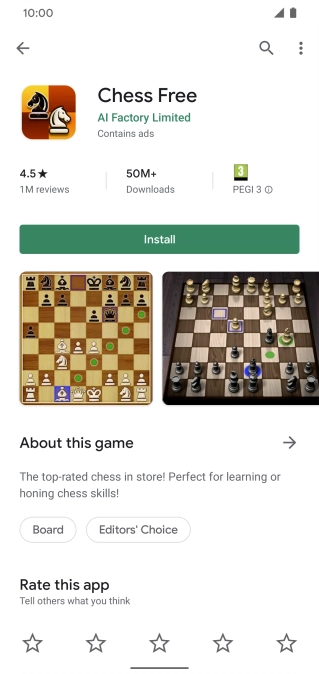 Press Install and follow the instructions on the screen to install the app.