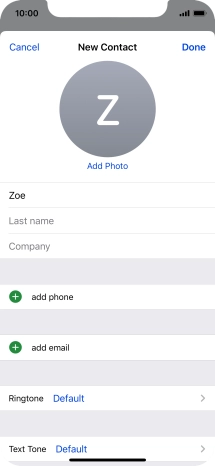 Press Last name and key in the last name.