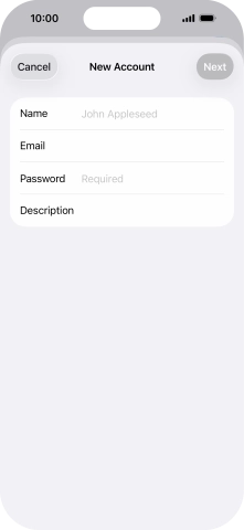 Press Name and key in the required sender name.