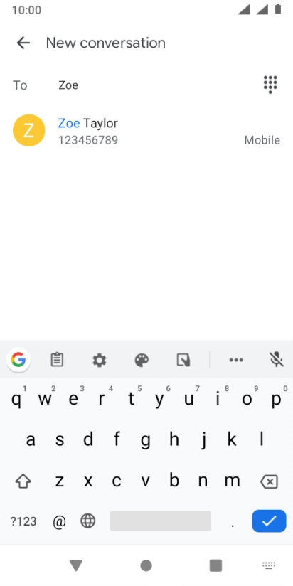 Press the required contact.