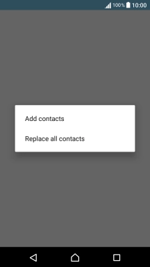 If you want to keep existing contacts saved on your SIM, press Add contacts.