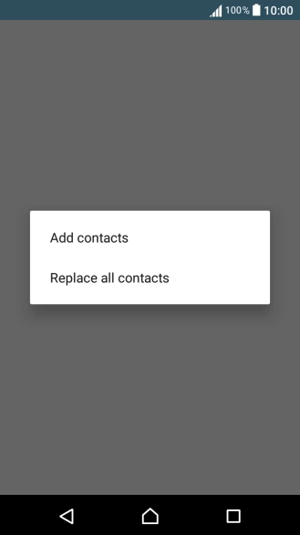 If you want to keep existing contacts saved on your SIM, press Add contacts.