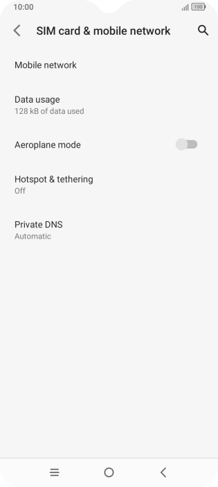 Press Mobile network.