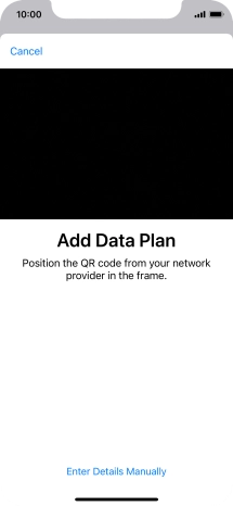 Place the QR code you've received inside the phone camera frame to scan the code.