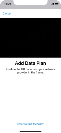 Place the QR code you've received inside the phone camera frame to scan the code.