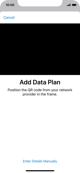 Place the QR code you've received inside the phone camera frame to scan the code.