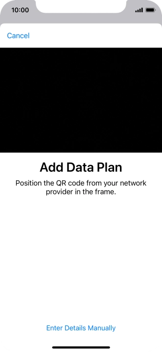 Place the QR code you've received inside the phone camera frame to scan the code.