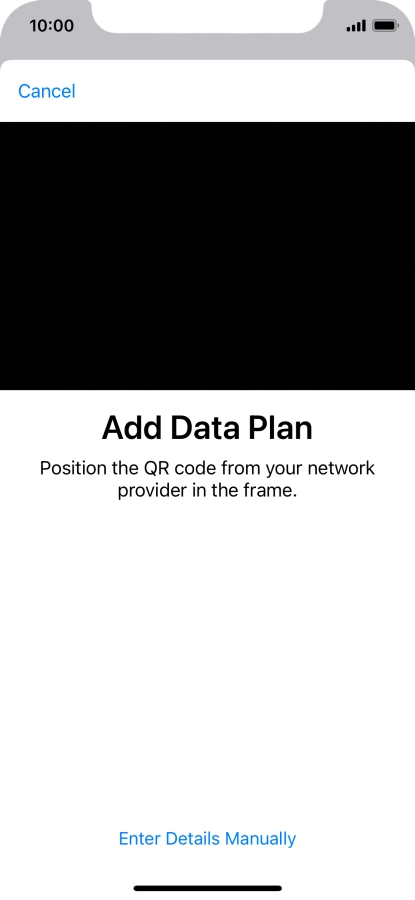 Place the QR code you've received inside the phone camera frame to scan the code.