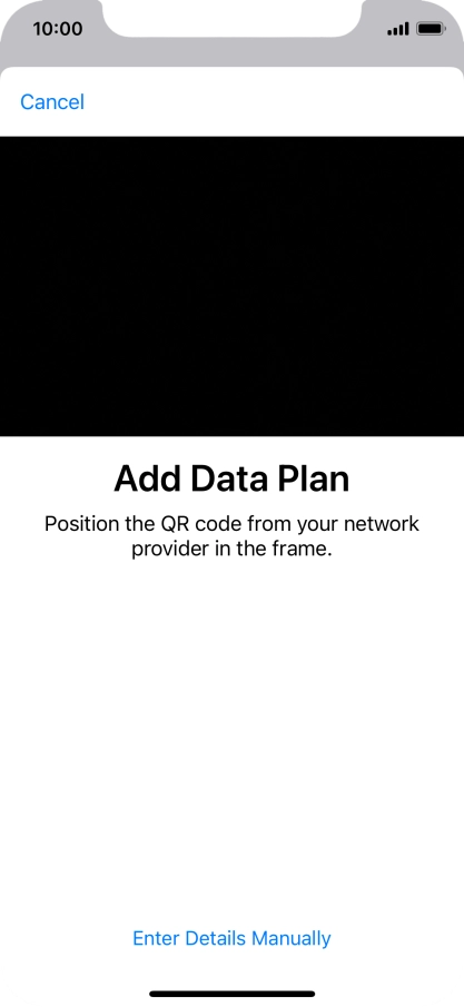 Place the QR code you've received inside the phone camera frame to scan the code.