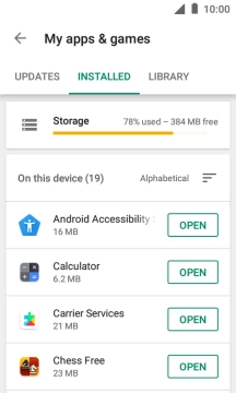 Press the required app.
