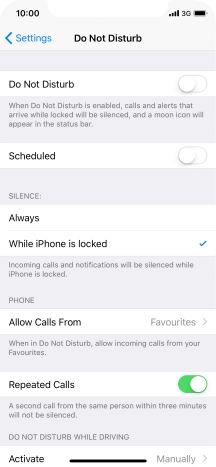 Press the indicator next to 