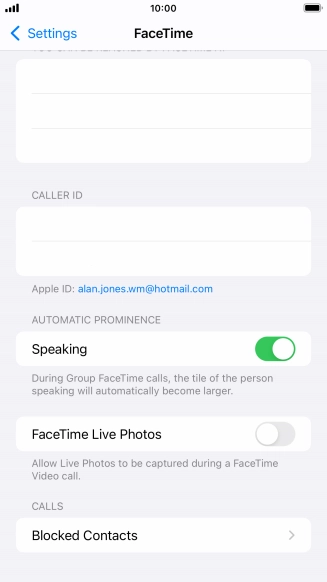 Press the indicator next to 