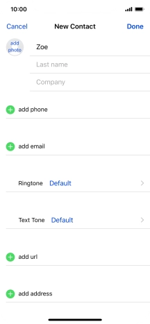 Press Last name and key in the last name.