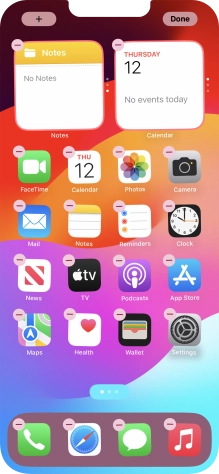 Press the home screen icon.