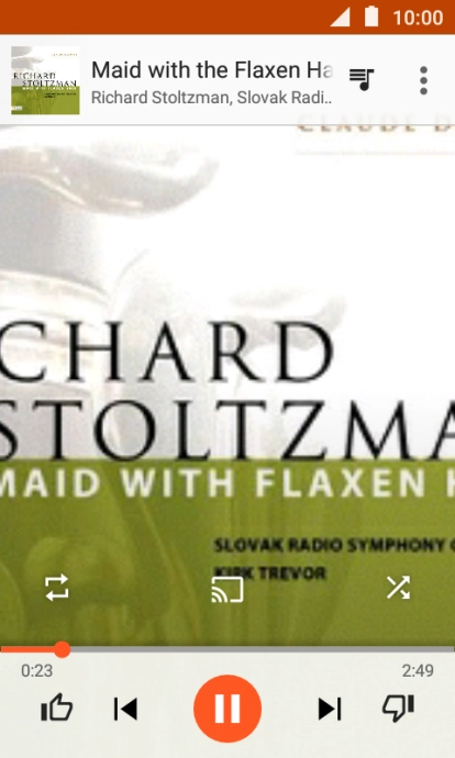 Press arrow right to go to the next audio file.