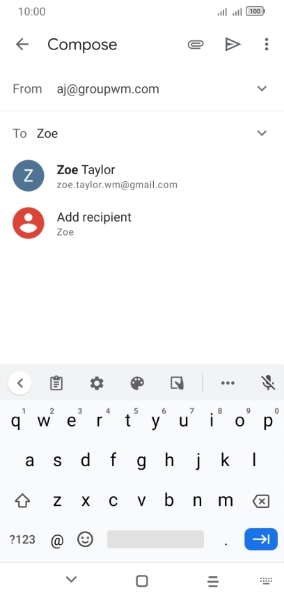 Press the required contact.