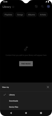 Press the required category and go to the required audio file.