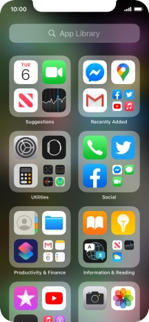 Press the required app.