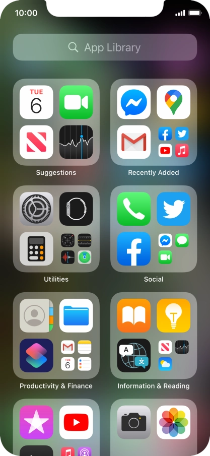 Press the required app.