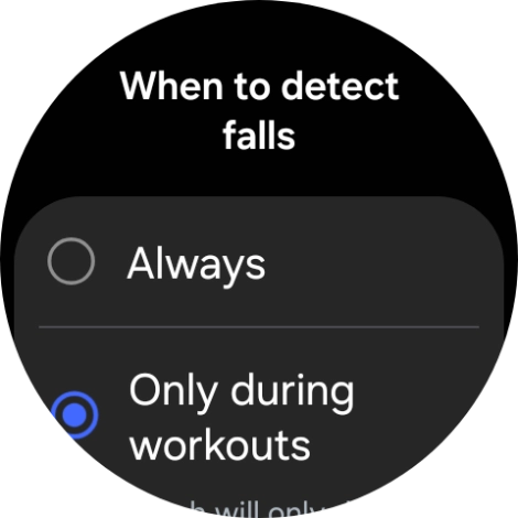 Press the required setting. Press the required setting.
