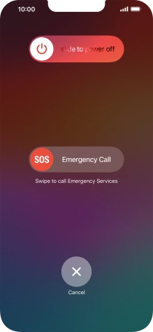 Press and drag the power off icon right.