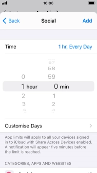Press Customise Days.
