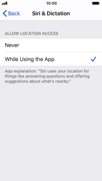 Press the required setting to turn the function on or off.