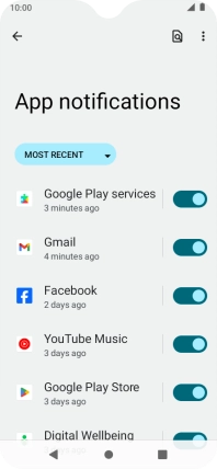 Press the drop down list.